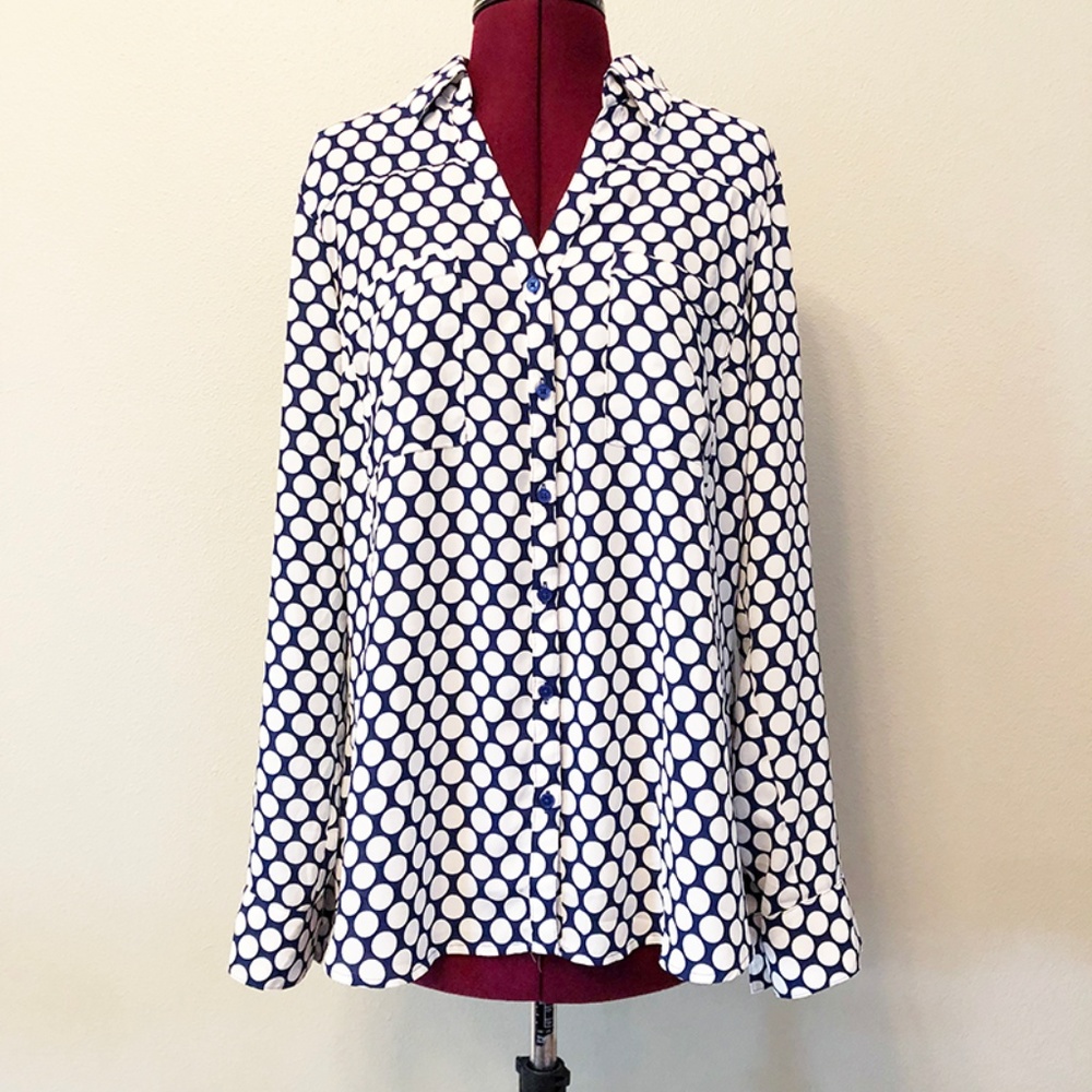 Express | Original Fit Portofino Shirt w/ Dots